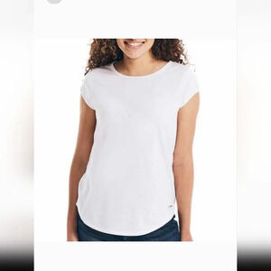 XL blouse top keyhole slub tee